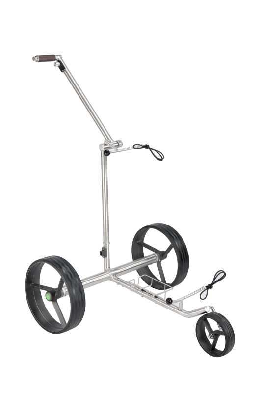 Lithium Elektro Golf Trolley Kolibri® K1, Rahmen nachpolierbar, schnell-zerlegbar/-klappbar, mit Bergabfahrbremse, Fernbedienung als Option